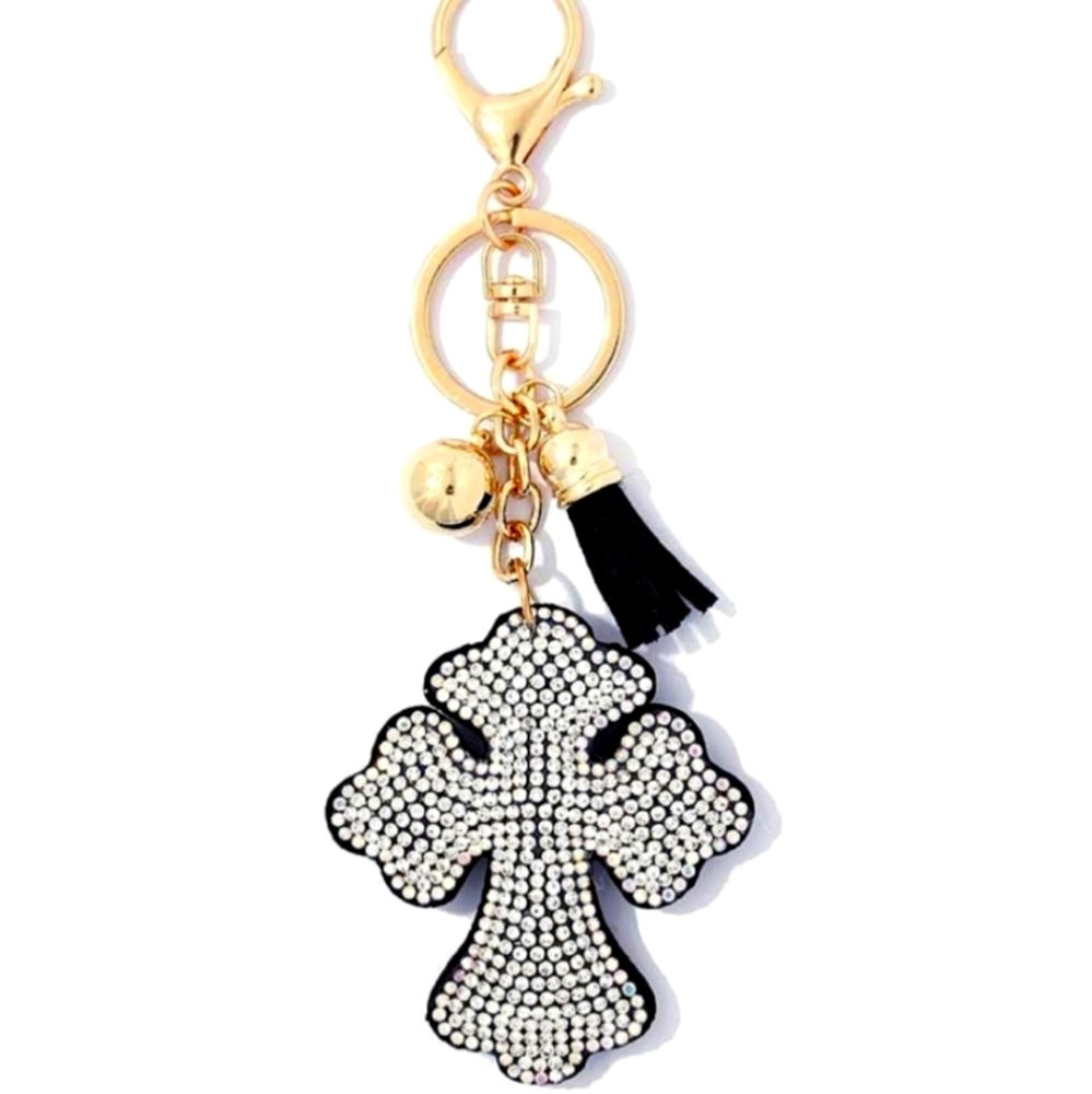 Shine and sparkle rhinestone encrusted puffy cross